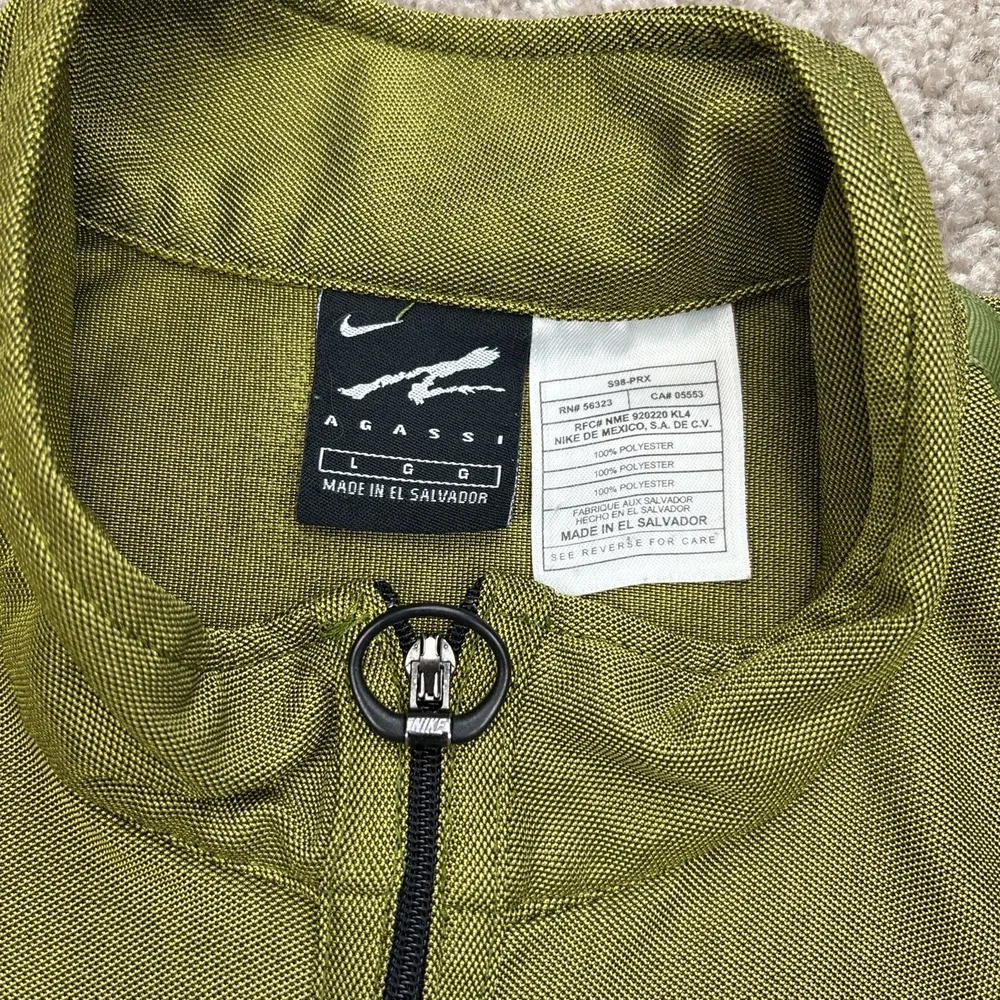 Vintage 90s Nike Andre Agassi Dri-FIT Quarter Zip Tennis Shirt Large